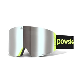 Powster Ski Goggles Snow OTG Snowboard Goggles Magnetic Interchangeable Lens Frameless UV Protection Anti-fog mobile Skating Asteroid Silver Black3.0