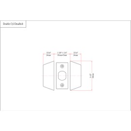 Designers Impressions Polished Chrome Double Cylinder Deadbolt Kwikset Keyway (We Key Lock Orders Alike for Free)