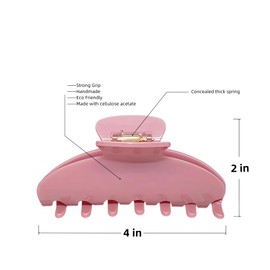 The OideGuiing Durable Acetate Hair Clips - 4-Inch Cherry Red Claw Clips for Fine and Thick Hair (Jam color)