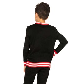 Tipsy Elves Christmas Sweaters for Kids - Children's Cute and Tacky Ugly Pullovers for Boys and Girls Youth Holiday Knitwear - Youth Red Tacky Tinsel Christmas Sweater Size Small