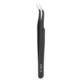2 x repair tool set for curved tweezers, made of stainless steel, ESD-15 maintenance tools for anti-static precision tweezers (black)