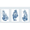 3 Blätter Temporary Schiffsanker Tattoo Kompass Tattoo Semi-permanente Tattoo Semi-Anker3