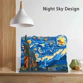 3D Night Sky Building Blocks Puzzle Set for Adults – Creative Micro Brick Art Model Kit, DIY Mini Construction for Home Decor & Gifts