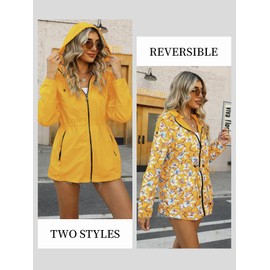 Bellivera Women Reversible Casual jacket Long Sleeve Outerwear 6132 Yellow L