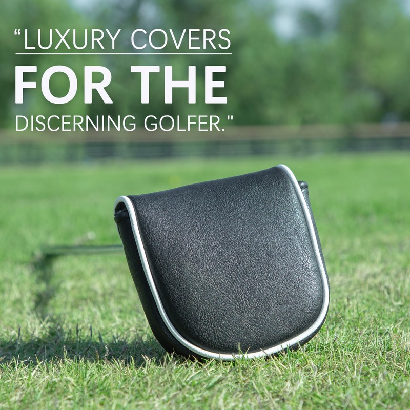 Black Style Mallet Putter Headcover Magnetic Closure for LAB DF3
