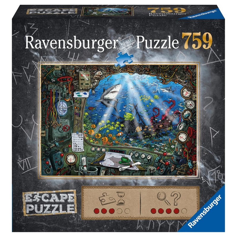 759 Piece Jigsaw Puzzle Submarine Escape Puzzle Ravensburger 17250 4