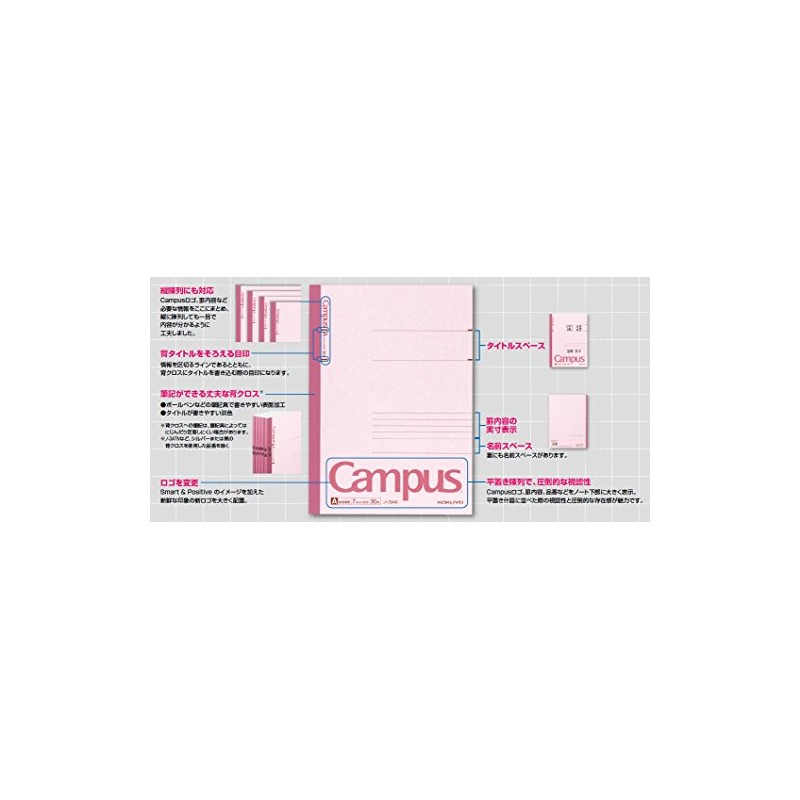 Kokuyo No-E103AN Campus Notebook, Recycled Paper, A5, A-Rule, 30 Sheets