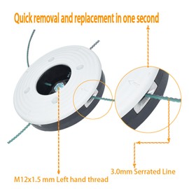 FUMHEUF Universal Brush Cutter Head Spool Duro 40-4 Wire Compatible with FS 260 C-E FS 311 FS 361 C-EM FS 461 C-EM FS 491 C-EM FS 561 C-EM 404107595