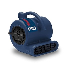 BlueDri 1/4 HP 900 CFM Air Mover for Water Damage Restoration Equipment Carpet Dryer Floor Blower Fan Home and Plumbing Use, BDP-25, Blue