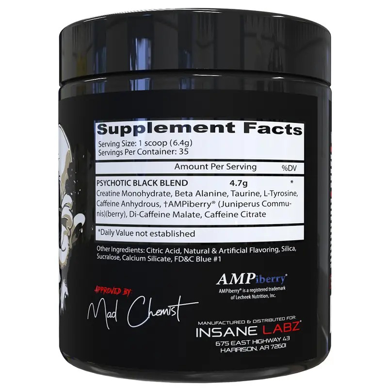 Psychotic Black by Insane Labz – High Energy Pre Workout