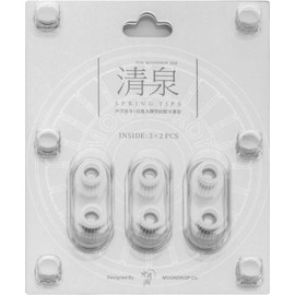 MOONDROP In-Ear Earbud Eartips Seizumi - Spring Tips (M Size/3 Pairs), White