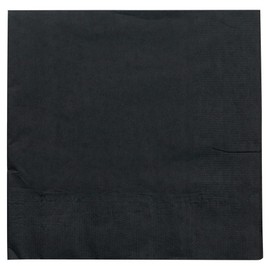 JAM PAPER Medium Lunch Napkins - 6 1/2 x 6 1/2 - Black - 50/Pack