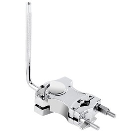 L-Rod Cowbells Clamp,Silver Drum Clamp Cowling Mounting Bracket Expansion Clamp, Adjustable Percussion Drum Set Cowbell Bracket for Toms, Cowbells, Clappers, etc.