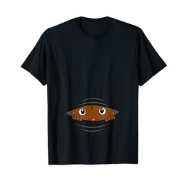 African American Baby Peeking From Belly Gift T-Shirt
