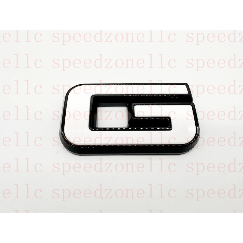 Auto Rear White Black Emblem Overlay 2019-2024 GMC Sierra 1500