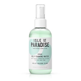 Isle of Paradise Self Tanning Water, Medium (Golden Glow) - Color Correcting and Red Cancelling Self Tan Spray, Vegan and Cruelty Free, 6.76 Fl Oz | Isle of Paradise