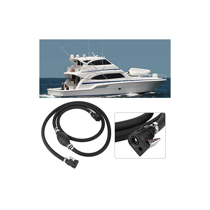 Marine Johnson 3/8in Boat Motor Fuel Gas Hose Line Assembly