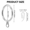 tonyg-p 20 Pack Metal Curtain Rings with Plastic Curtain Hooks,