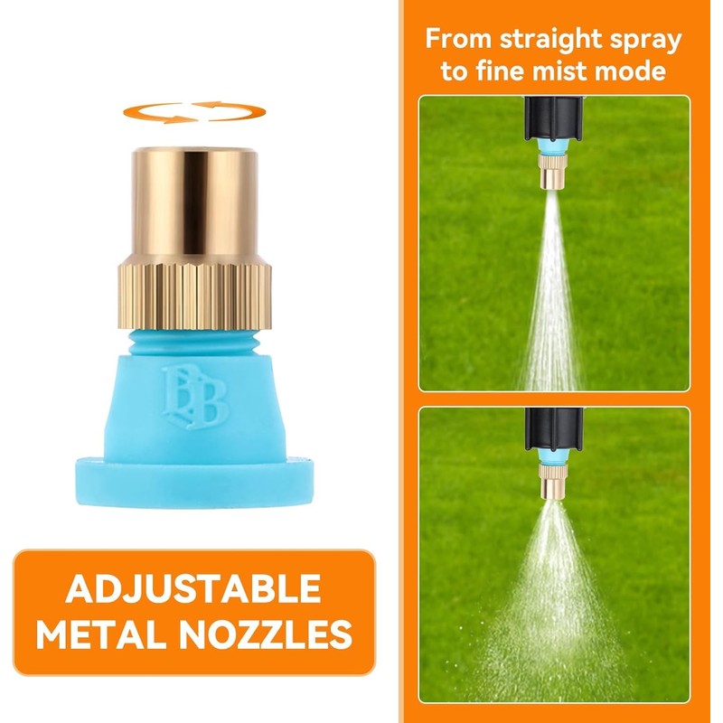 6-Nozzle Poly Boom Wand with 3/8" 1/2" Brass Fitting, 7.5