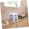 SEWACC 3drawers Plastic Makeup Organizer Desk Storage Box Desktop Storage