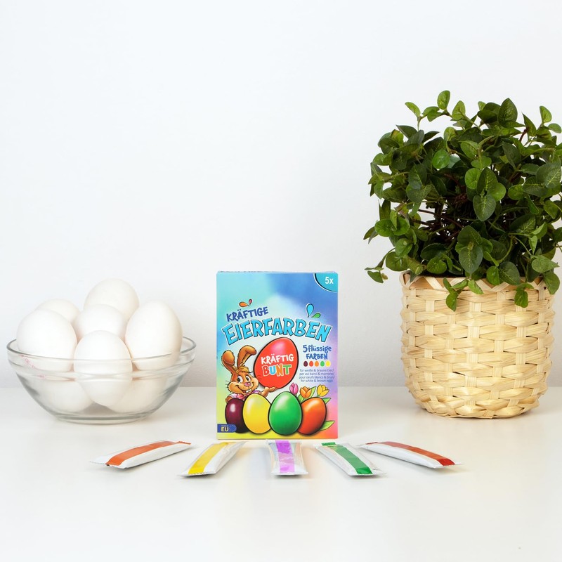 com-four® 25 x Egg Colours Strong - Easy Cold Dye