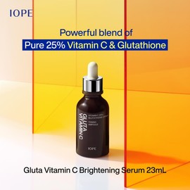 IOPE IOPE Gluta Vitamin C Brightening Serum | 25% Pure Vitamin-C and 1,000ppm Glutathione, Anti-Aging and Anti-Oxidant, Reduces Dark Spots, Korean Skincare, 0.78oz.