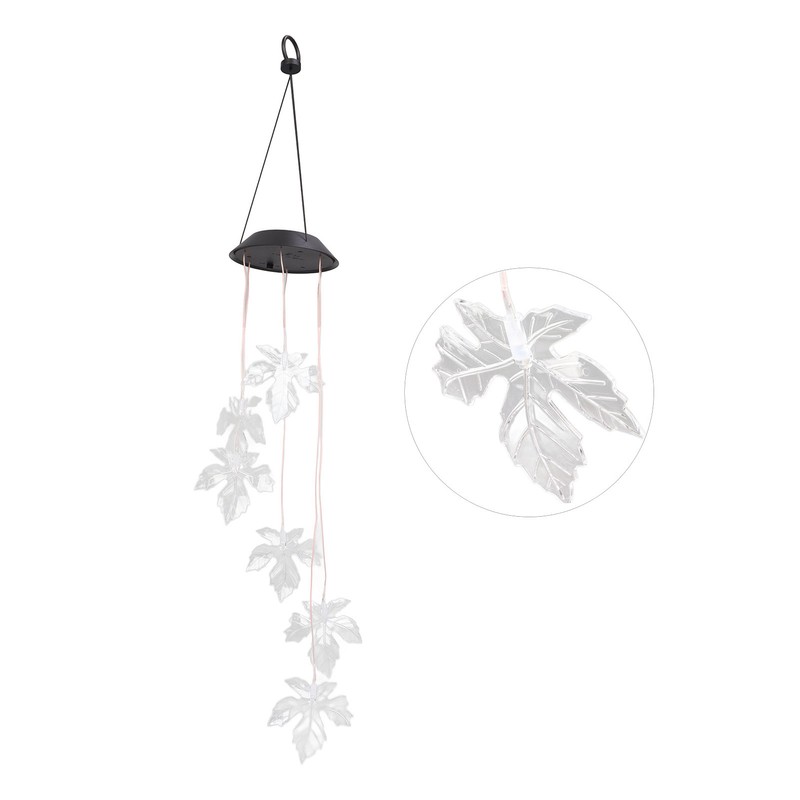 Solar Wind Chimes Maple Leaf LED Mobile Wind Chimes Lights