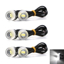 Motorcycle Turn Signal, LED, 12 V, Bike Decorative Light, Ultra Small, Turn Signal, High Brightness, Mini, Nano, Front and Rear Turn Signal, M6 Screw, Universal (White)