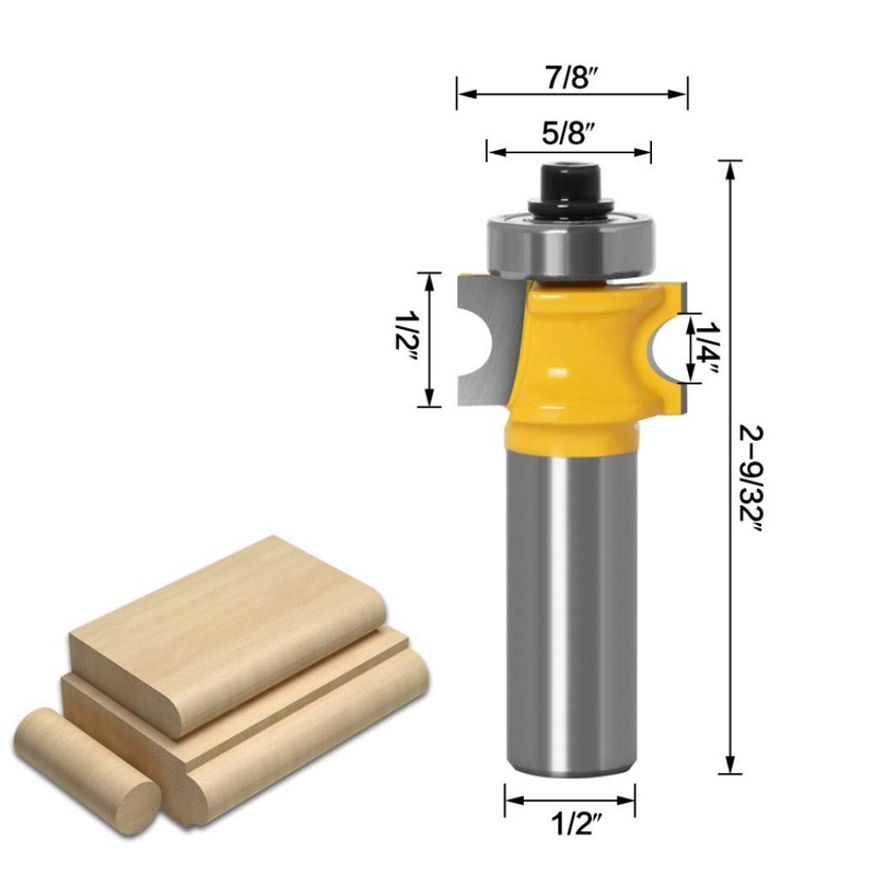 APLUS Half Rod Cutter, 5 Pieces Half Round Bearing Bullnose