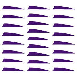 sourcing map Arrow Vanes Arrow Fletching 4" Shield Shape Turkey Feathers for Hunting DIY Shooting(Purple, Pack of 25)
