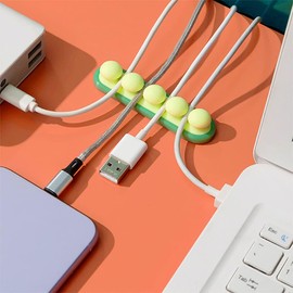 Cable Clips,USB Cable Holder Wire Organizer,Cord Clips Cord Organizer Cable Management,Cable Organizers,2 Packs Cute Cord Holder for Home Office Desk and Car