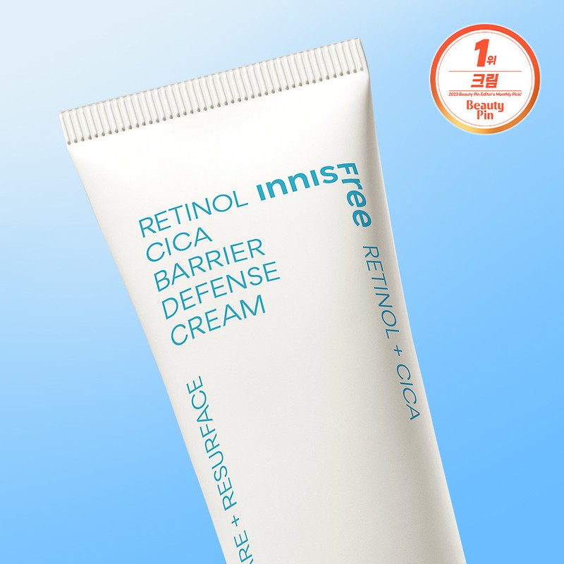 Innisfree Retinol Cica Trace Barrier Cream 50mL + Retinol Ampoule