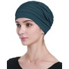 Hair Loss Sleep Beanie for All Seasons Dark Blue-Green