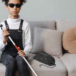 Healvian Cane Bag Sturdy Storage Bag Walking Stick Container Bag Organizer for Backpack Folding Crutches Drawstring Bag for Hiking Backpack Organizer Heavy Nylon Fabric Camping Bag Travel