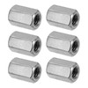 PATIKIL M6 x 1-Pitch 304 Stainless Steel Hex Coupling Nuts,