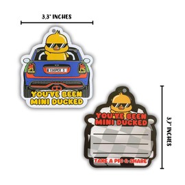 Lashicorn You’ve Been Mini Ducked Cards Tags with Holes 30pk for Car Rubber Ducks Duck Duck Car Shape of a Mini Cut Out Die Cut