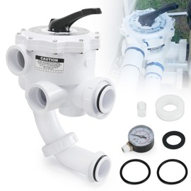 261152 2-Inch Threaded Multiport Valve for FNS, FNS Plus, Nautilus, Nautilus Plus Pool and Spa D.E. Filter Replacement Part Rebuid Kit, 7.5" Centerline SM2-PP2 SM-20-2 (261152)