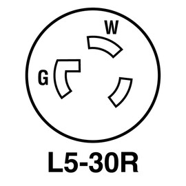 Legrand-Pass & Seymour L530RCCV3 Industrial Specification Grade Turn Lock Receptacle 30-Amp 125-volt Two Pole 3 Wire