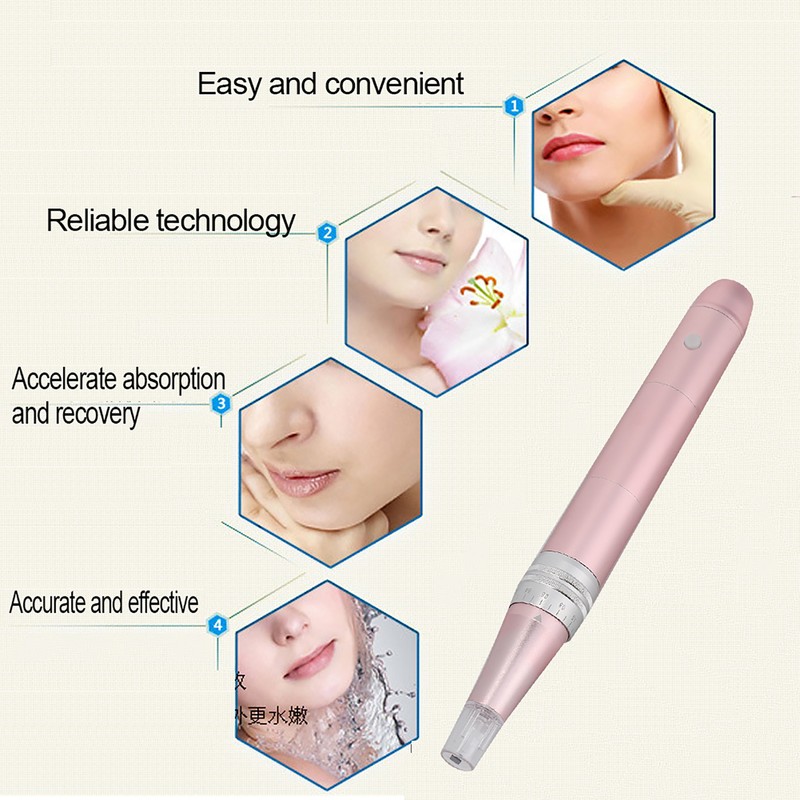 Electric Micro Needle Pen Anti-Aging Skin Repairing Spot Removing Beauty