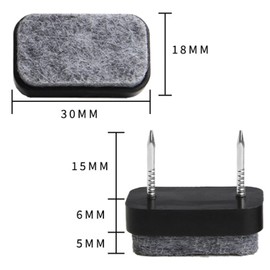 Pack of 20 felt gliders, felt glides with nail, felt glides screws, furniture gliders, chair gliders, felt for chairs, gliders for chairs, felt glides for screwing, chair felt glides (square)