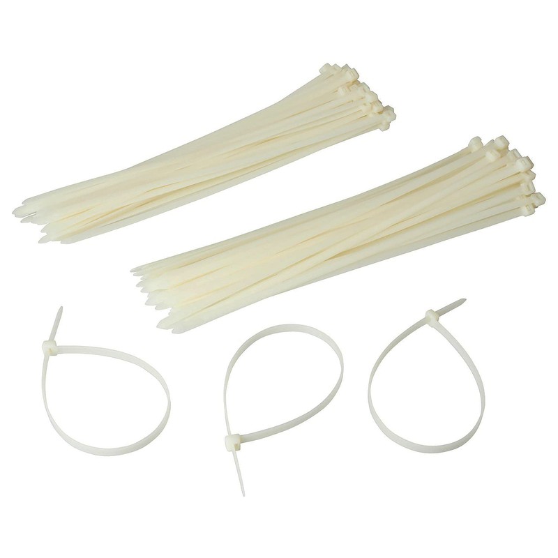 100 Nylon Cable Ties 3.9 inches (100 mm), Binding Diameter