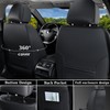 Coverado Seat Covers Front Seats, Luxury Leather Black Car Seat