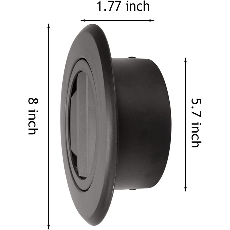 Hon&Guan 6 Inch Exhaust Vent, Aluminum Soffit Vent 6'' Round