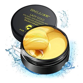 Parches para Ojos de 30 Pares, Parches para Contorno, Máscaras de Colágeno de 24K en Polvo de Ojos, Antienvejecimiento, para Alivio Arrugas, Ojeras, Bolsas e Hinchazón, Hidratante