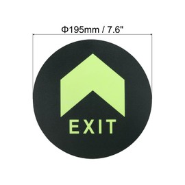 PATIKIL Glowing Exit Sign Sticker, 24 Pack Directional Adhesive Removable Floor Decal for Floor Wall Marking, Green