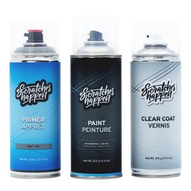 ScratchesHappen Exact-Match Spray Paint - Matte Gunpowder Black Metallic (NH-436M) for Honda - Preferred (Paint + Clear Coat + Primer)