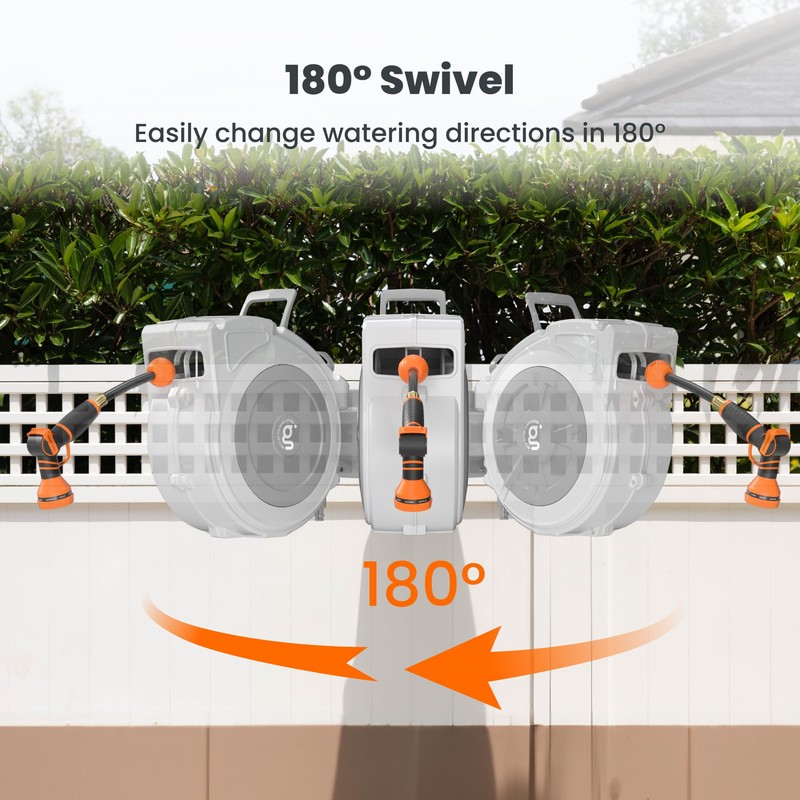 Giraffe Tools Retractable Hose Reel 1/2" x 65 ft Heavy