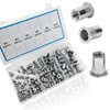 AKKTOL Rivet Nut Set, 120 Piece Threaded Sleeve Set, Universal