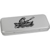 Azeeda 'Frog In A Rowing Boat' Metal Hinged Stationery Tin/Storage