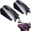 StarknightMT Motorcycle Handguards Black Coffin Cut Stainless Steel Hand Guards